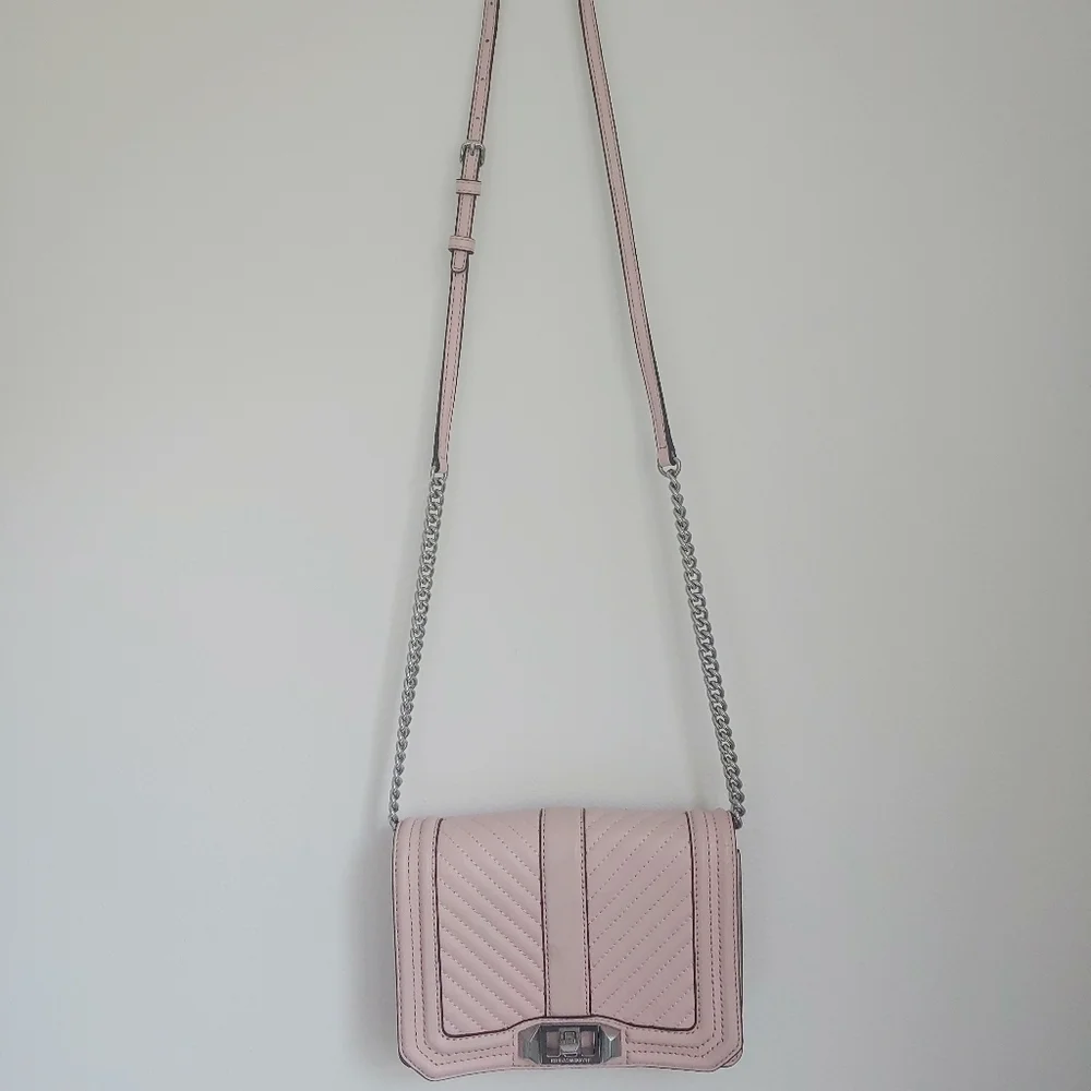 Rebecca Minkoff! Small chevron quilted love cross body - Picture 2 of 8